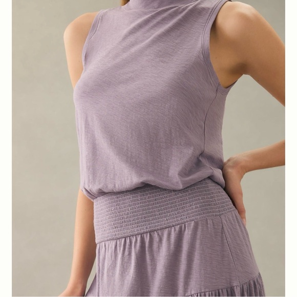 NWT Nation Ltd Pima Cotton Margot Turtleneck Tank In French Violet Size L - Picture 16 of 16